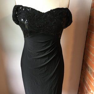 Off the Shoulder Ralph Lauren LBD, Sequin Top, Size 8